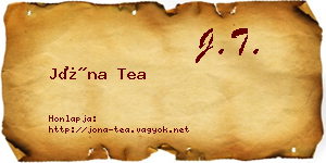 Jóna Tea névjegykártya